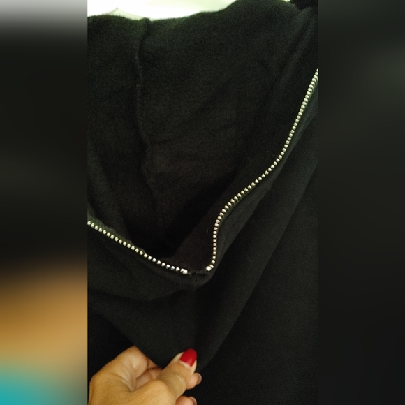 Amok kidz full zip up rhinestone hoodie new size large - Picture 4 of 7